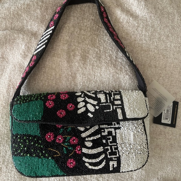 Beaded Women’s Shoulder Bag - Multicolor - Picture 1 of 4